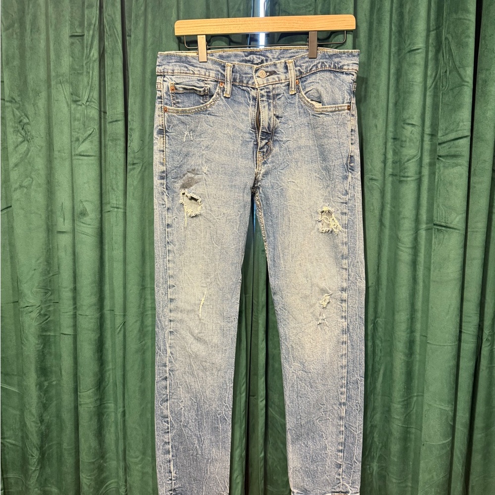 Levi's Light Blue Distressed Slim Jeans